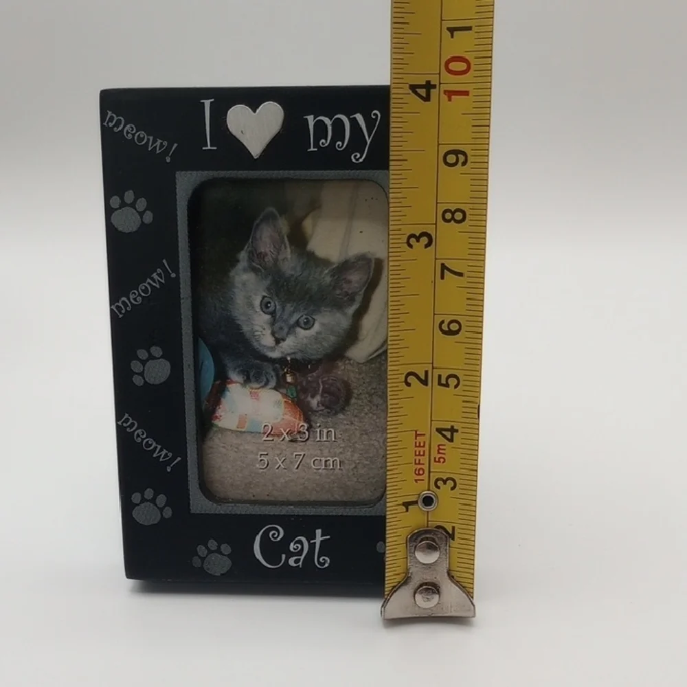 I Love My Cat Photo Frame - Black